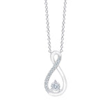 Round Brilliant Diamond Infinity Pendant (0.10 ctw)