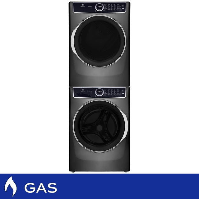 Electrolux 6 Series Laundry Bundle 5.2 cu ft. Front Load Washer and 8.0 cu ft. Gas Dryer with Stacking Kit U8