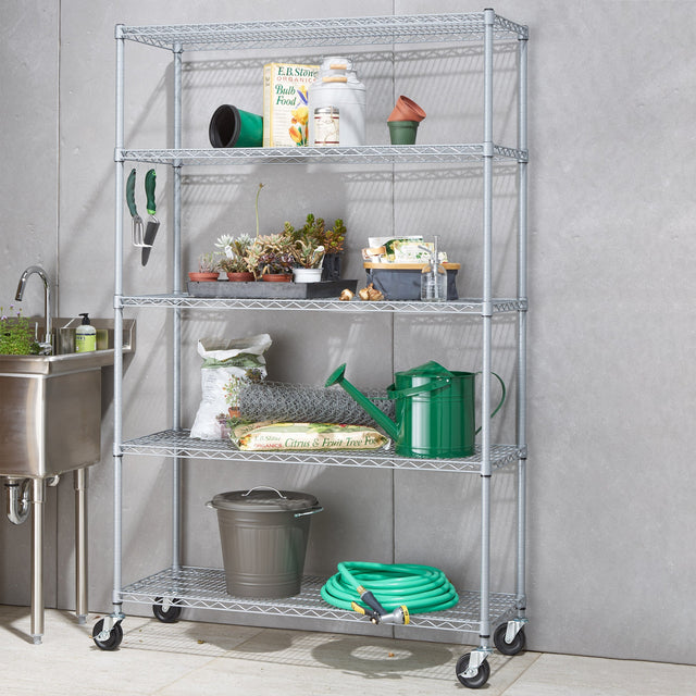 TRINITY 5-Tier NSF Outdoor Wire Shelving Rack U0