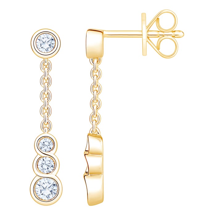 Round Brilliant Diamond Dangle Earrings (0.40 ctw)
