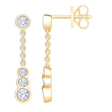 Round Brilliant Diamond Dangle Earrings (0.40 ctw)