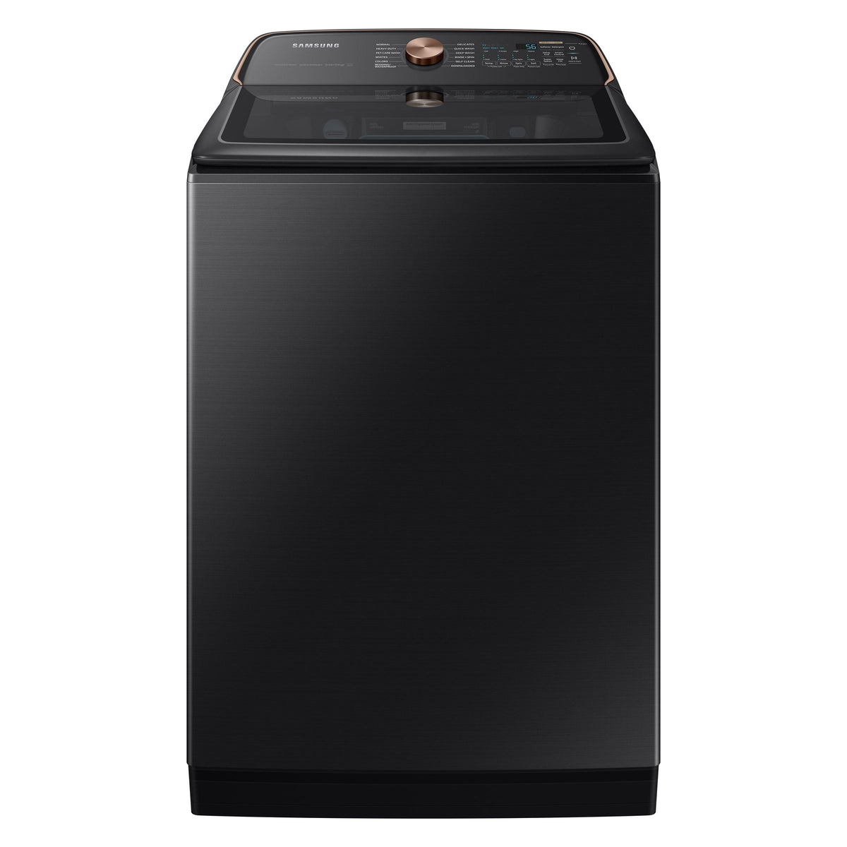 Samsung 6.2 cu ft. Black Stainless Steel Top Load Washer with Pet Care Solution