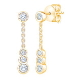 Round Brilliant Diamond Dangle Earrings (0.40 ctw)