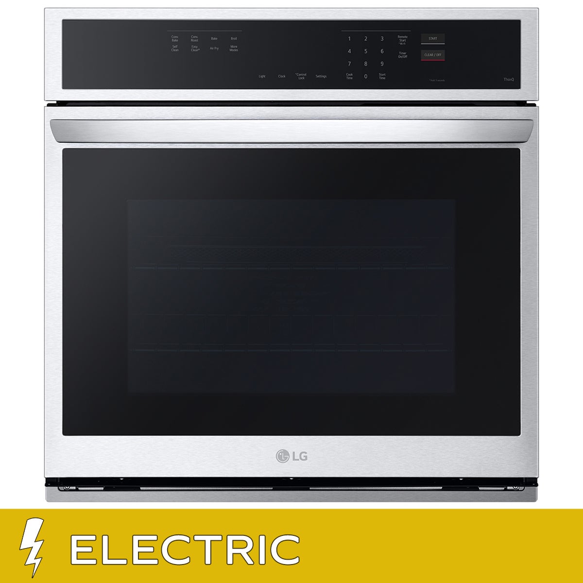 LG 30 in 4.7 cu ft. Stainless Steel Electric Single Door Convection Wall Oven with Air Fry