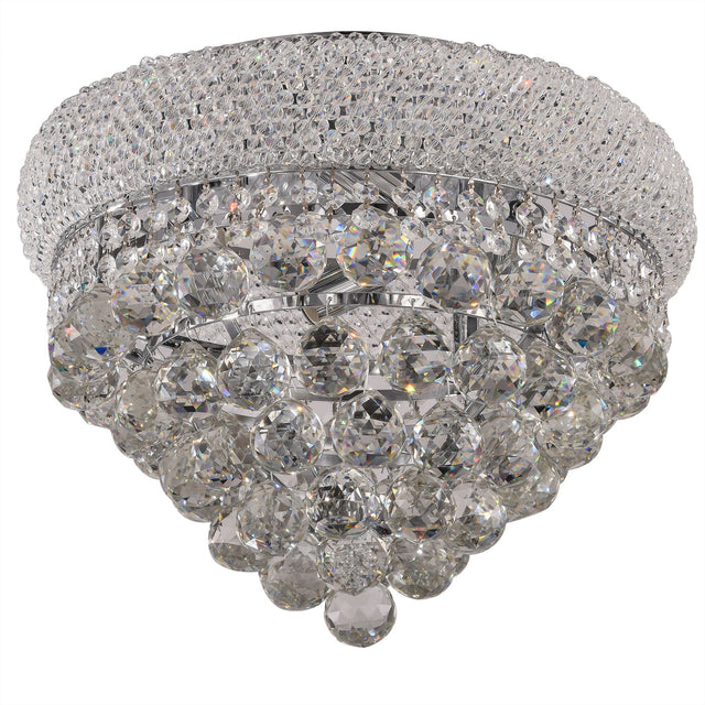 MC Collection - 4-light Flush Mount Ceiling Fixture with Crystals A1