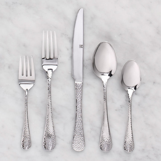 Chicago Hammered Stainless-steel Cutlery, 60-piece R1