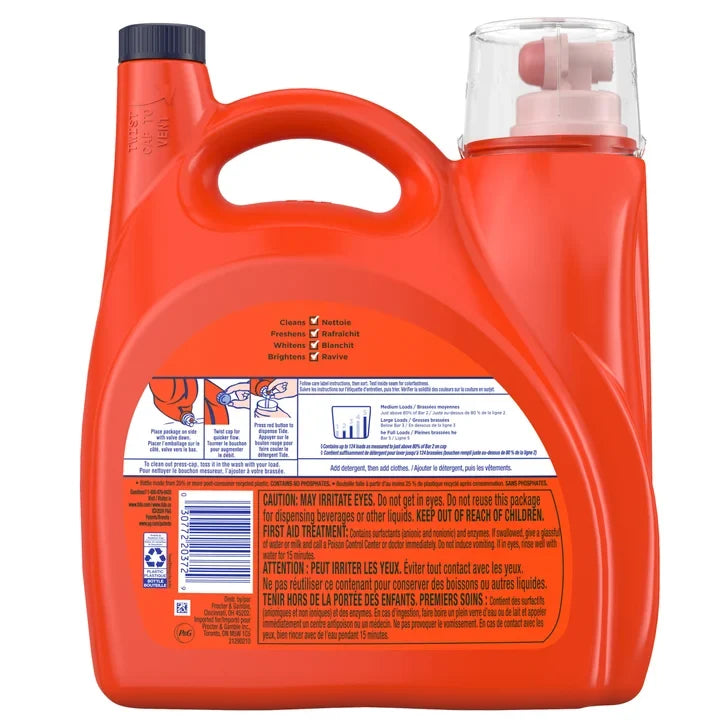 Tide Ultra Coldwater Clean Liquid Laundry Detergent, 124 Loads
