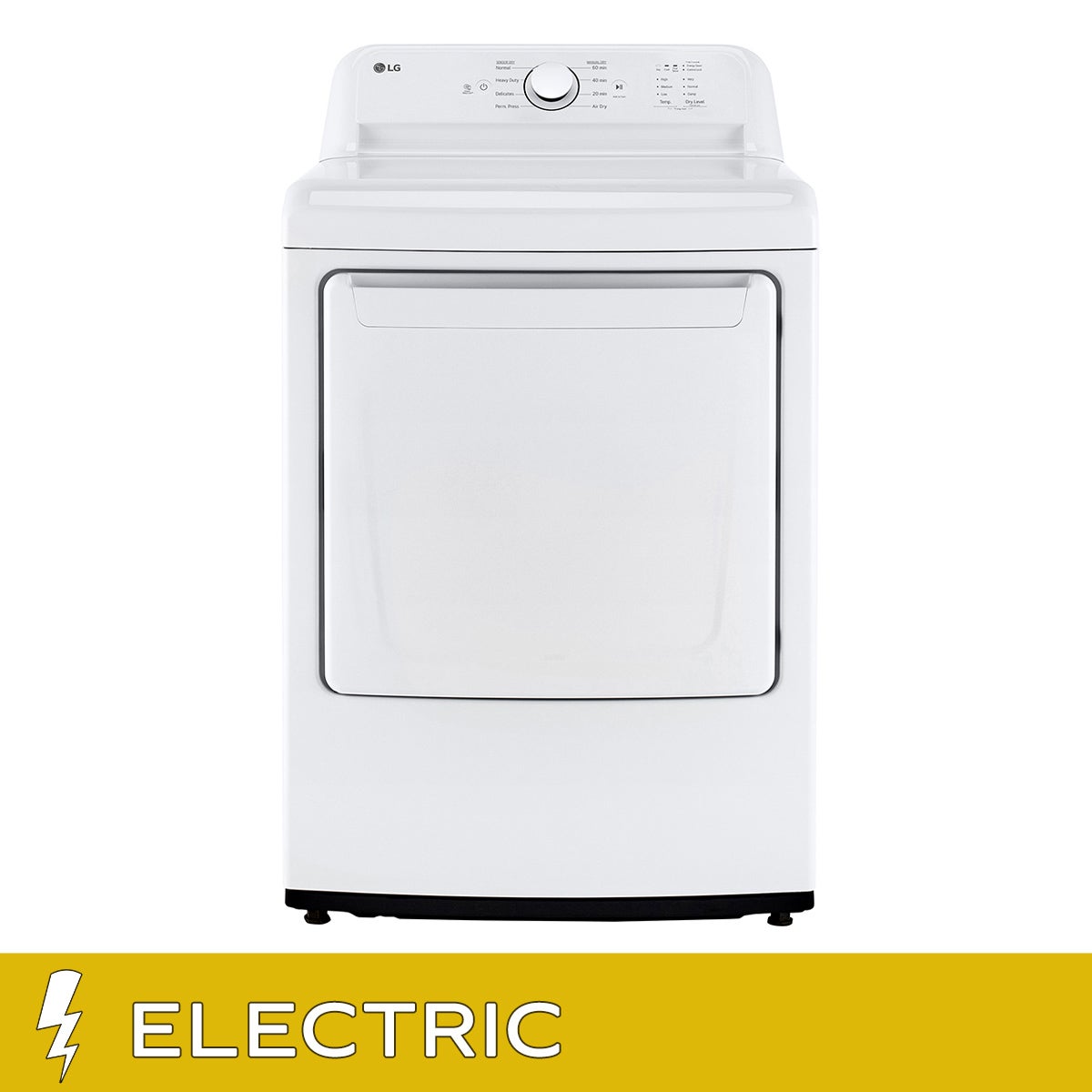 LG 7.3 cu ft. White Electric Ultra Large Capacity Dryer with Sensor Dry Technology