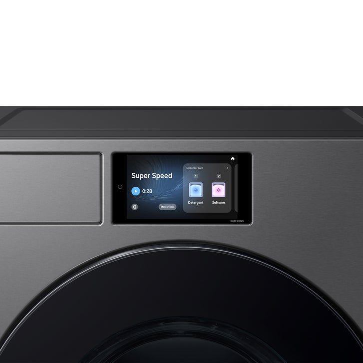 Samsung Bespoke 27 in. 6.1 cu.ft. Dark Steel Front Load Washer with 7 in. LCD Display