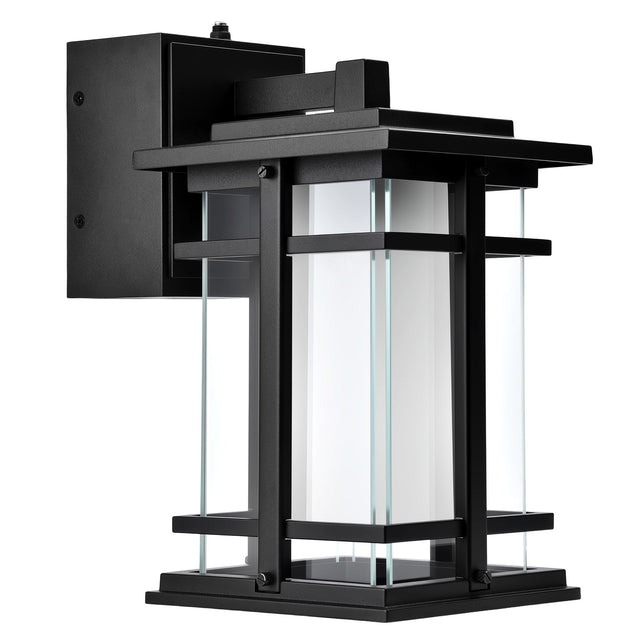 Lutec Craftsman Style Outdoor LED Wall Lantern with GFCI Outlet J3