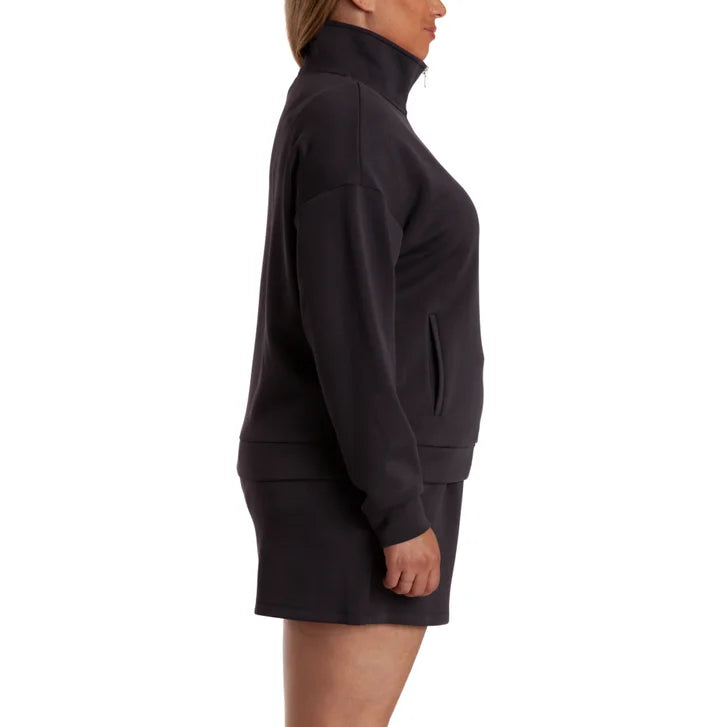 Lazypants Women's Full Zip Mock Neck Sweatshirt