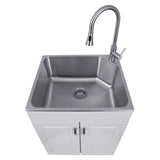 Transform 24.1 in. All-in-one RTA Laundry Cabinet with Stainless Steel Sink and Faucet