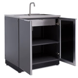 NewAge Products 4-piece Outdoor Kitchen Aluminum Set with Built-in Sink Cabinet