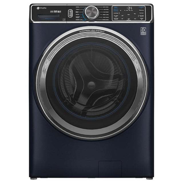 GE Profile 6.1 cu ft. Blue Front Load Washer with Smart Dispense Technology S7