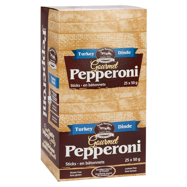 Noah Martin's Gourmet Turkey Pepperoni Sticks, 25 × 50 g B3