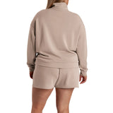 Lazypants Women's Full Zip Mock Neck Sweatshirt