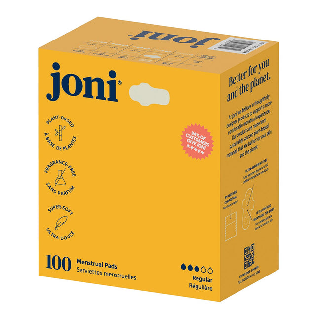 joni Bamboo Regular Pads with Wings, 100-count A2