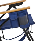 NHL 4-Position Folding Chair With Wood Arms