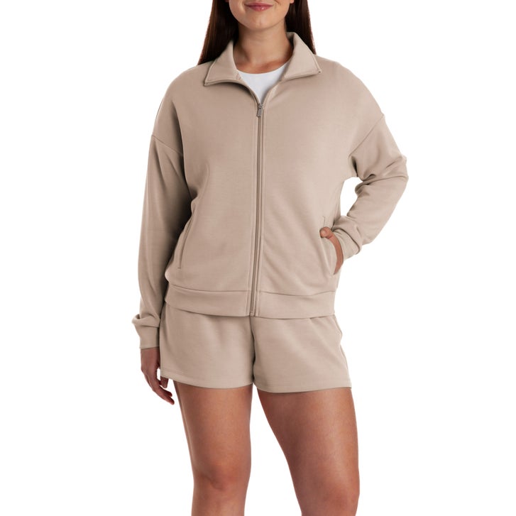 Lazypants Women's Full Zip Mock Neck Sweatshirt
