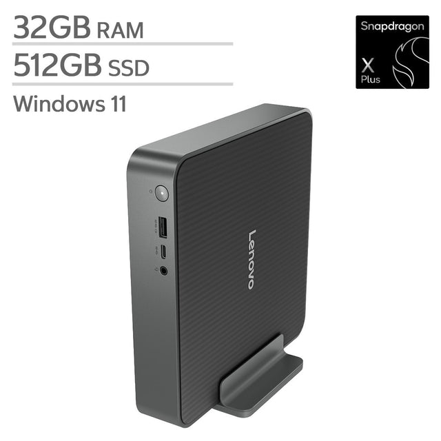 Lenovo IdeaCentre Mini-Desktop, Snapdragon X Plus X1P-64-100 - 32GB RAM, 512GB SSD N6