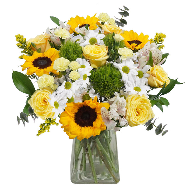 Get Well Sunshine Bouquet with Vase K8