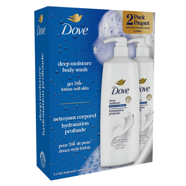 Dove Deep Moisture Body Wash, 2 x 1.04 L L9