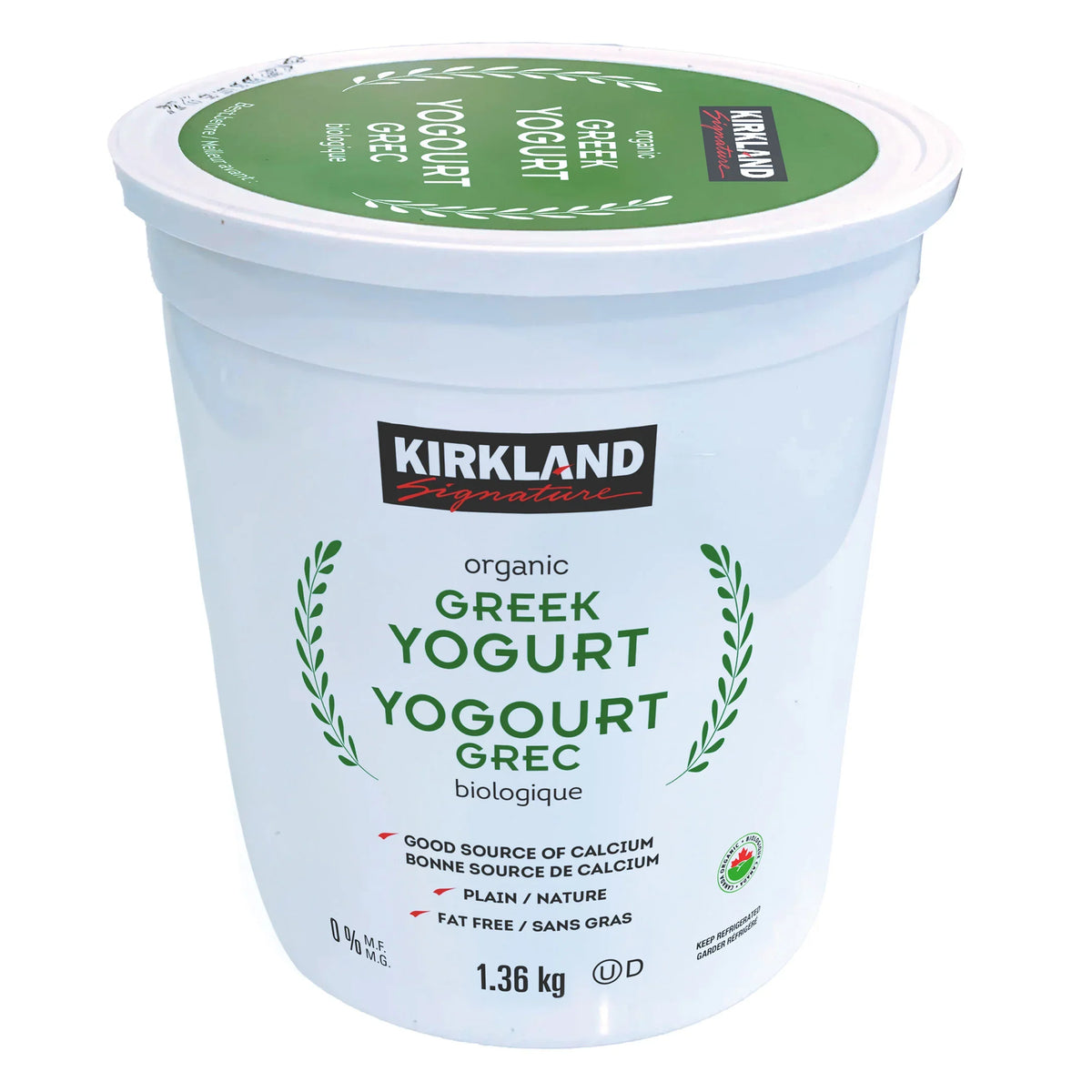 Kirkland Signature Organic Greek Yogurt, 1.36 kg