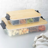 Sabatier Snacklebox Set with Bamboo Lid, 2-pieces