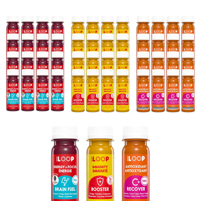 LOOP Immunity, Antioxidant and Energy Shots, 48 × 60 mL C3