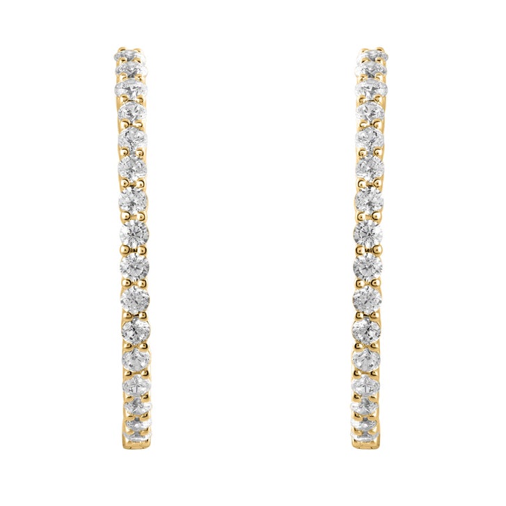 Round Brilliant Diamond Hoop Earrings (2.00 ctw)