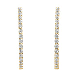Round Brilliant Diamond Hoop Earrings (2.00 ctw)