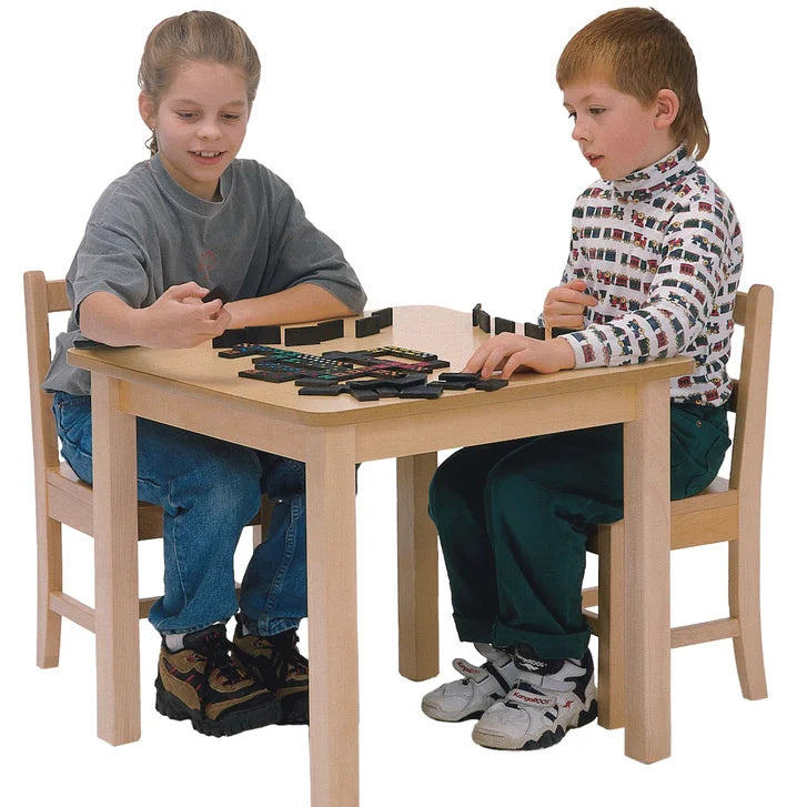 Poitras Solid Hardwood Square Table with 2 Chairs