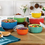 Signature Housewares Morocco Bowls with Lids, 6-piece