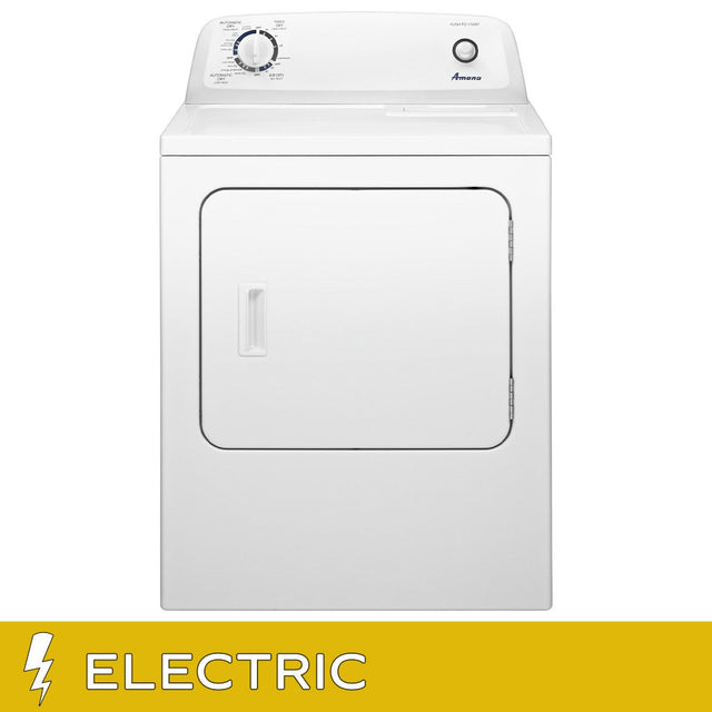 Amana 6.5 cu ft. White Electric Dryer with Automatic Dryness Control D2