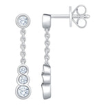 Round Brilliant Diamond Dangle Earrings (0.40 ctw)