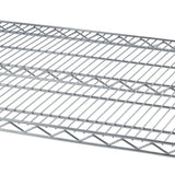 TRINITY 5-Tier Chrome Wire Shelving Rack With Wheels, 60" x 24" x 72"