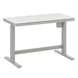 Tresanti Tessa 119.4 cm (47 in.) Adjustable Height Desk with LED Lighting, White