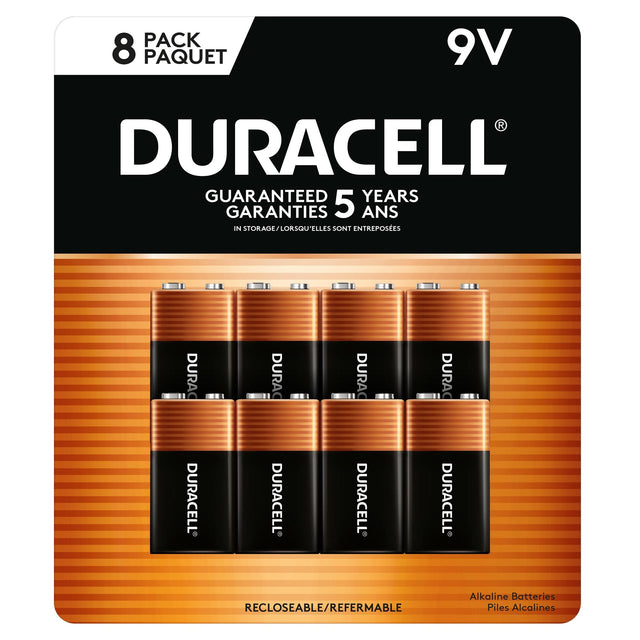 Duracell CopperTop 9V Batteries, 8-count X9