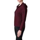 United Colors of Benetton Women’s Full Zip Cable Hoodie