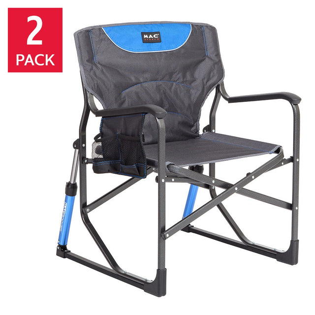 Mac Sports Rock N Lock Director Camping Chair, 2-pack M6