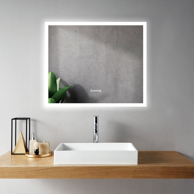 SERA LED Mirror Frosted Edge with Time and Temperature Function C9
