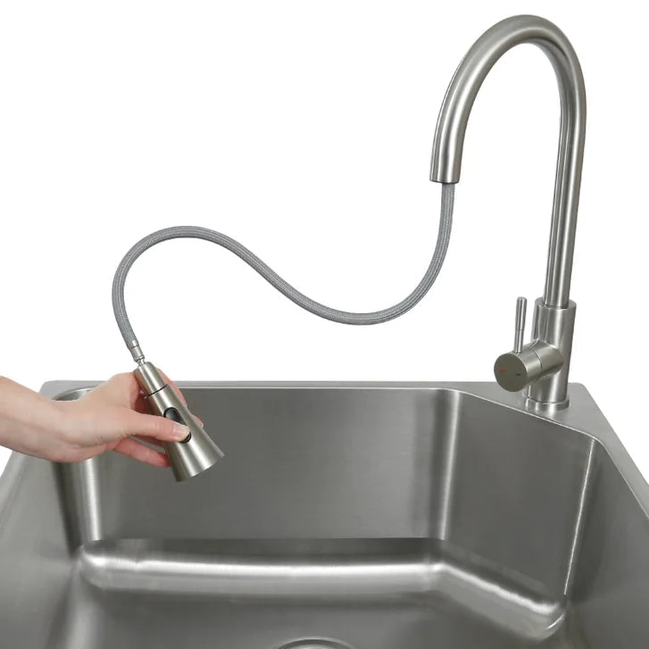 Transform 24.1 in. All-in-one RTA Laundry Cabinet with Stainless Steel Sink and Faucet