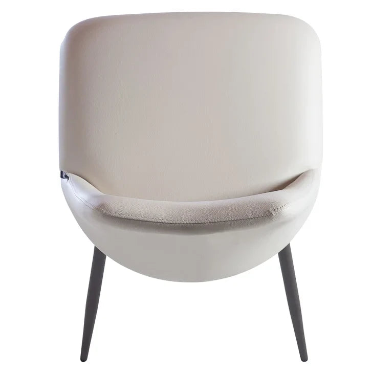 Peressini Flore Beige Dining Chair with Brown Metal Frame, 2-pack, Made in Italy