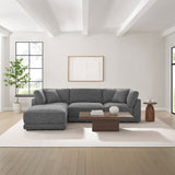 Aiden & Ivy Dayna 4-piece Modular Fabric Sofa with Ottoman