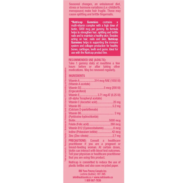 Nutricap Hair, Nails and Skin, 2 x 90 gummies