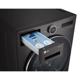 LG 5.8 cu ft. Black Steel ThinQ AI Wi-Fi Enabled Mega Capacity Steam Front Load Washer with ezDispense