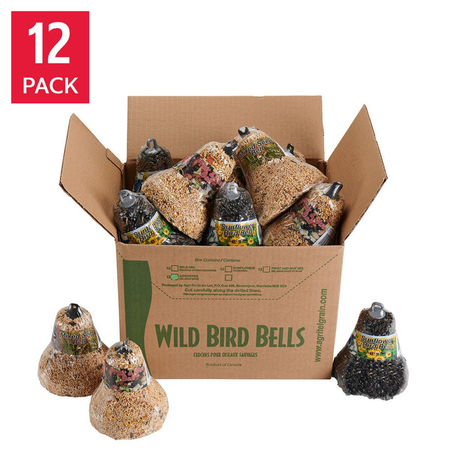 Wild Bird Assorted Bird Seed Bells, 12-pack Y1