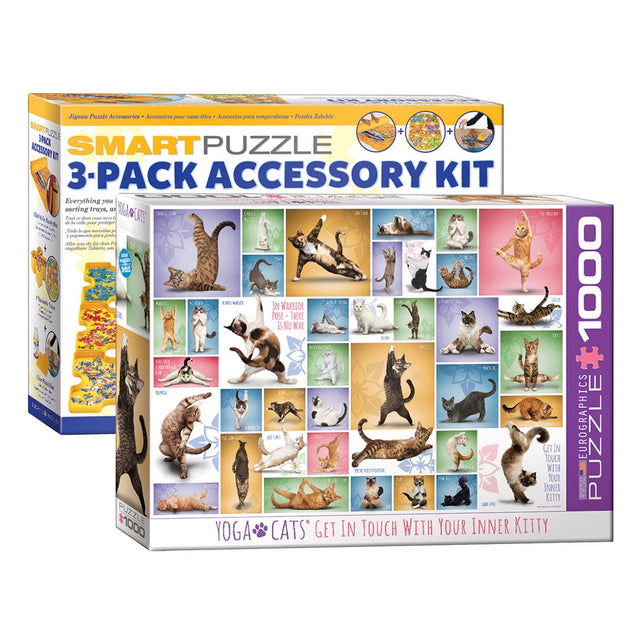 Eurographics Yoga Cats Puzzle with Accessory Kit - English Only O2
