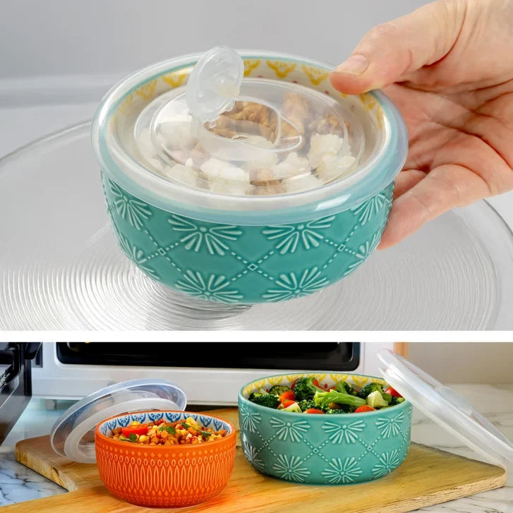 Signature Housewares Morocco Bowls with Lids, 6-piece