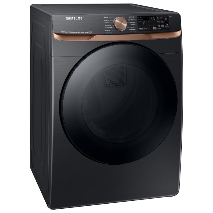 Samsung 27 in. 7.5 cu ft. Black Stainless Steel Electric Dryer with Steam Sanitize Option